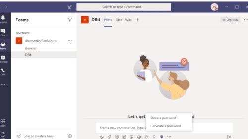 Integració de la gestió de contrasenyes de Dbit a Microsoft Teams