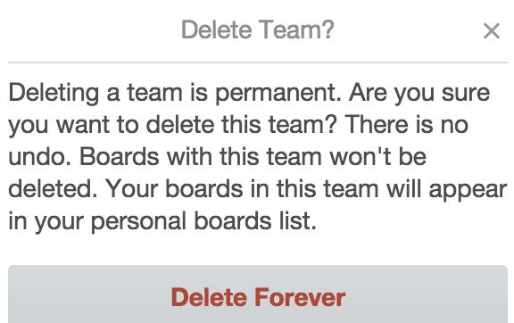 Trello: Jak smazat tým