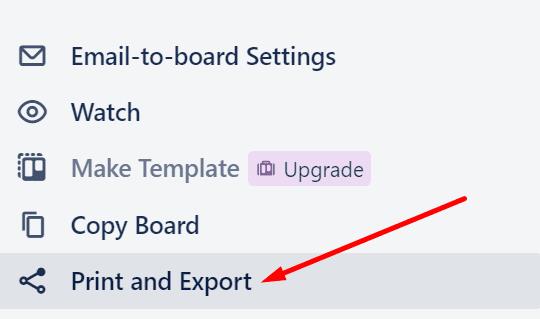 Trello: kā eksportēt dēļus