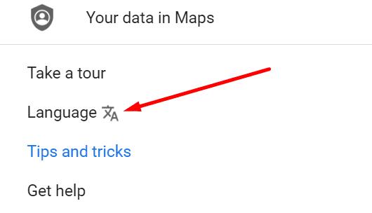 Google Maps er ikke på engelsk: Skift sprog