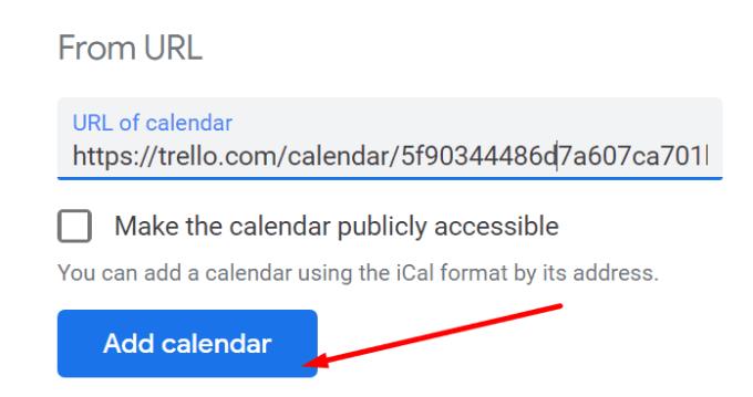 Коригирайте календара на Trello, който не се синхронизира с Google Календар