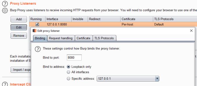 Kā konfigurēt Burp Suite, lai pārtvertu tīkla trafiku