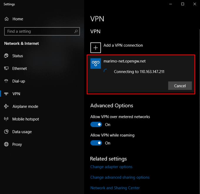 Kā iestatīt Windows VPN savienojumu