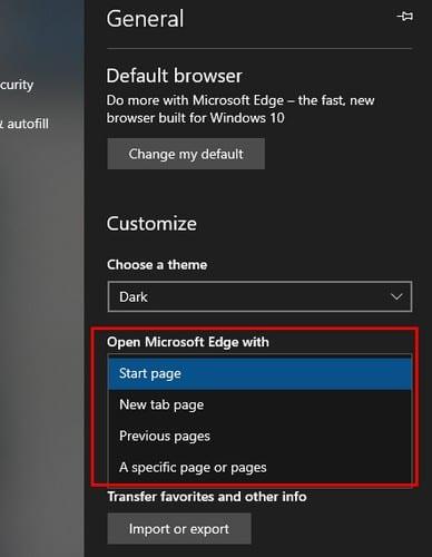 Kaip suasmeninti pradinius puslapius „Microsoft Edge“.