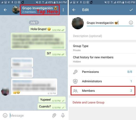Si të krijoni dhe fshini grupe në Telegram