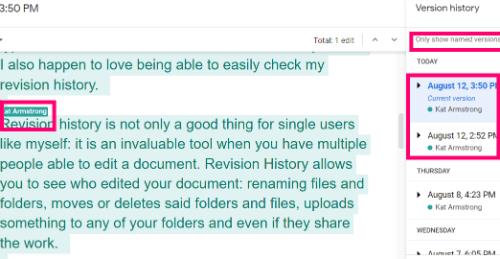 Sådan får du vist revisionshistorik i Google Docs