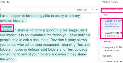 Si të shikoni historinë e rishikimeve në Google Docs
