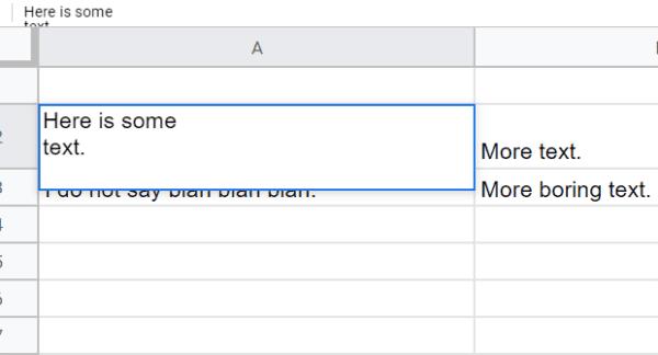 Google Sheets: Lägg till flera textrader i en cell