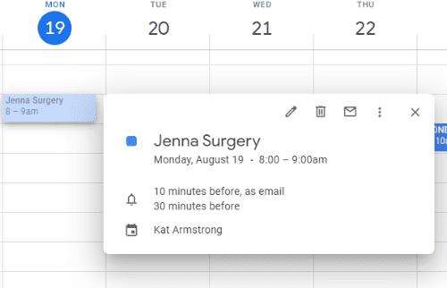 Sådan ændres standardmeddelelser i Google Kalender