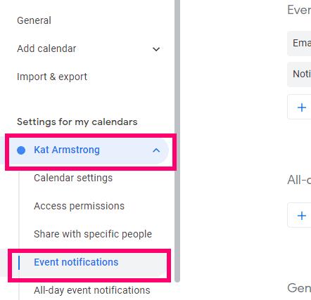 Com canviar les notificacions predeterminades a Google Calendar