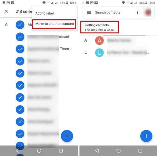 Si të transferoni kontaktet nga një llogari Gmail në tjetrën