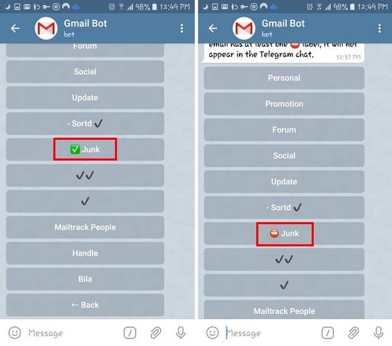 Android: Hyni në emailet e Gmail përmes Telegramit