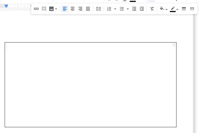 Google Docs: Lisää reunus