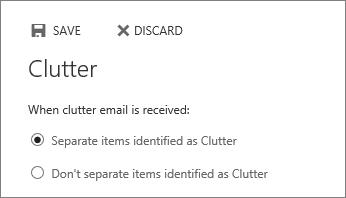 Outlook: Inaktivera Clutter Folder