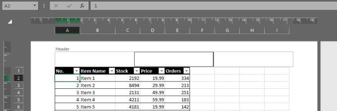 Excel: Προσθήκη κεφαλίδας και υποσέλιδου