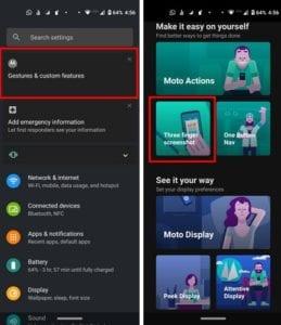 Android 10: kuidas teha kolme sõrmega ekraanipilti