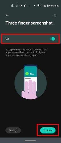 Android 10: Si të bëni një pamje ekrani me tre gishta