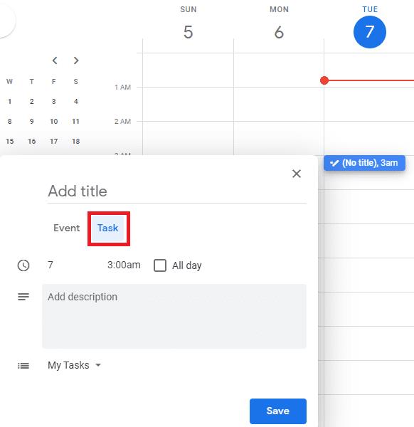 Dodajte zadatke u Google kalendar