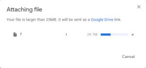 Gmail: Nagyobb fájlok küldése