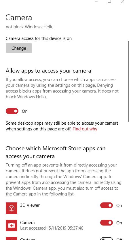 Виндовс 10: Блокирајте апликације да користе веб камеру