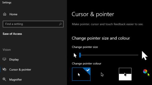 Windows 10: Πώς να αλλάξετε το μέγεθος του δείκτη του ποντικιού