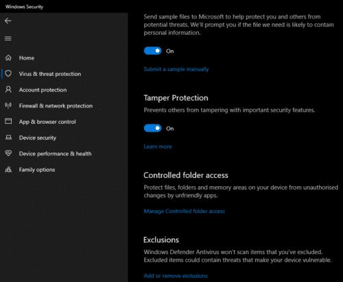 Windows 10: Sådan ekskluderer du en fil fra Windows Defender