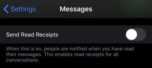 iPhone: Απενεργοποιήστε τις αποδείξεις ανάγνωσης iMessage