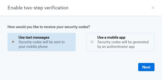Dropbox: Aktivera tvåfaktorsautentisering