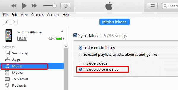 Omogućite sinkronizaciju glasovnih zapisa na iPhoneu ili iPadu