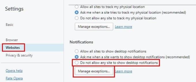 Com evitar que Edge, Chrome, Opera i Firefox mostrin notificacions