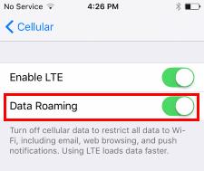 Omogućite ili onemogućite roaming podataka na iPhoneu X ili 8