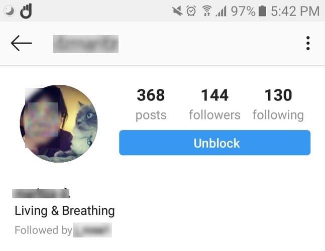 Hogyan lehet blokkolni vagy feloldani valakit az Instagramon