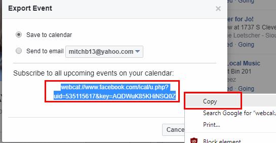 Dodajte Facebook događaje u Google kalendar
