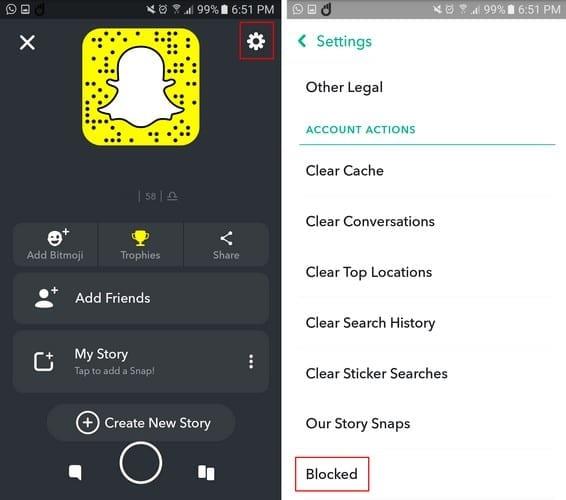 Com bloquejar i desbloquejar algú a Snapchat