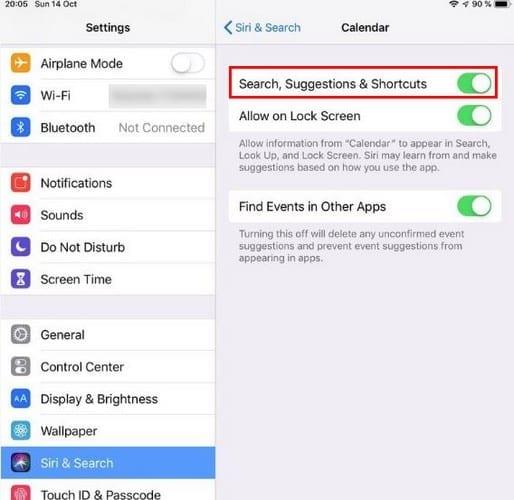 Siri rakenduse soovituste eemaldamine iPhone'ist ja iPadist