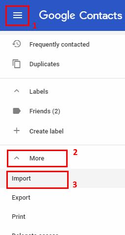 Eksportējiet kontaktpersonas no Outlook un importējiet uz Gmail