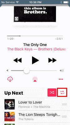 Ρυθμίστε το τραγούδι σε επανάληψη σε iPhone, iPad και iPod Touch