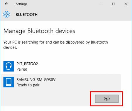Perkelkite failus iš „Android“ ir „Windows 10“ per „Bluetooth“.