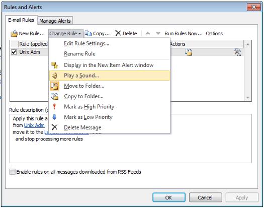 Uključite/isključite zvuk obavijesti e-poštom u programu Outlook 2016
