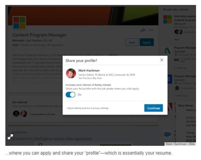 Utilitzeu l'assistent de currículum de Microsoft Word per a una feina nova a LinkedIn