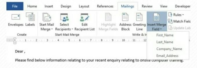 Kako slati masovne poruke e-pošte pomoću spajanja pošte u programu Microsoft Word