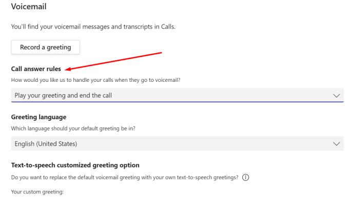 Arregla el correu de veu de Microsoft Teams que no funciona