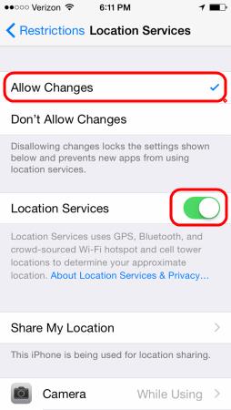 Не вдається змінити налаштування служби локації на iPhone, iPad або iPod Touch