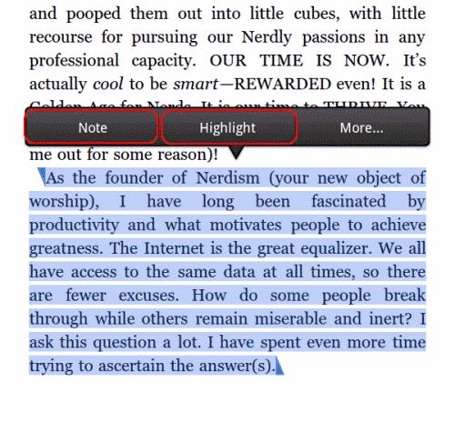 Kindle Fire: Ako pridať poznámky a zvýrazniť text v knihe
