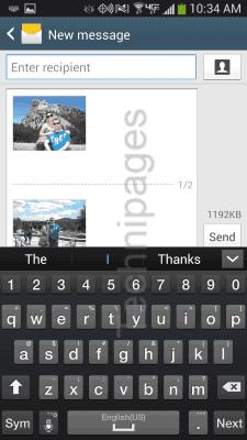 Galaxy S7: Pošljite slike ali video prek besedilnega sporočila MMS