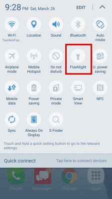 Galaxy S8/Note8: Kde je aplikace Flashlight?