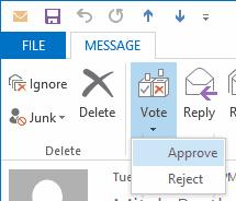 Envia un correu electrònic de votació des d'Outlook 2016