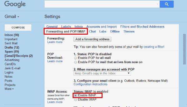 Hur man ansluter Outlook 2016 till Gmail