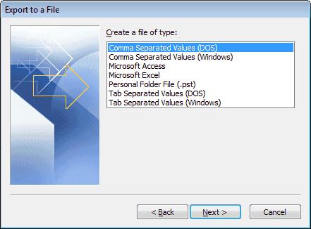 Importa els contactes d'Outlook al Windows Live Mail