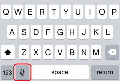 Mikrofon saknas från tangentbordet på iPhone eller iPad